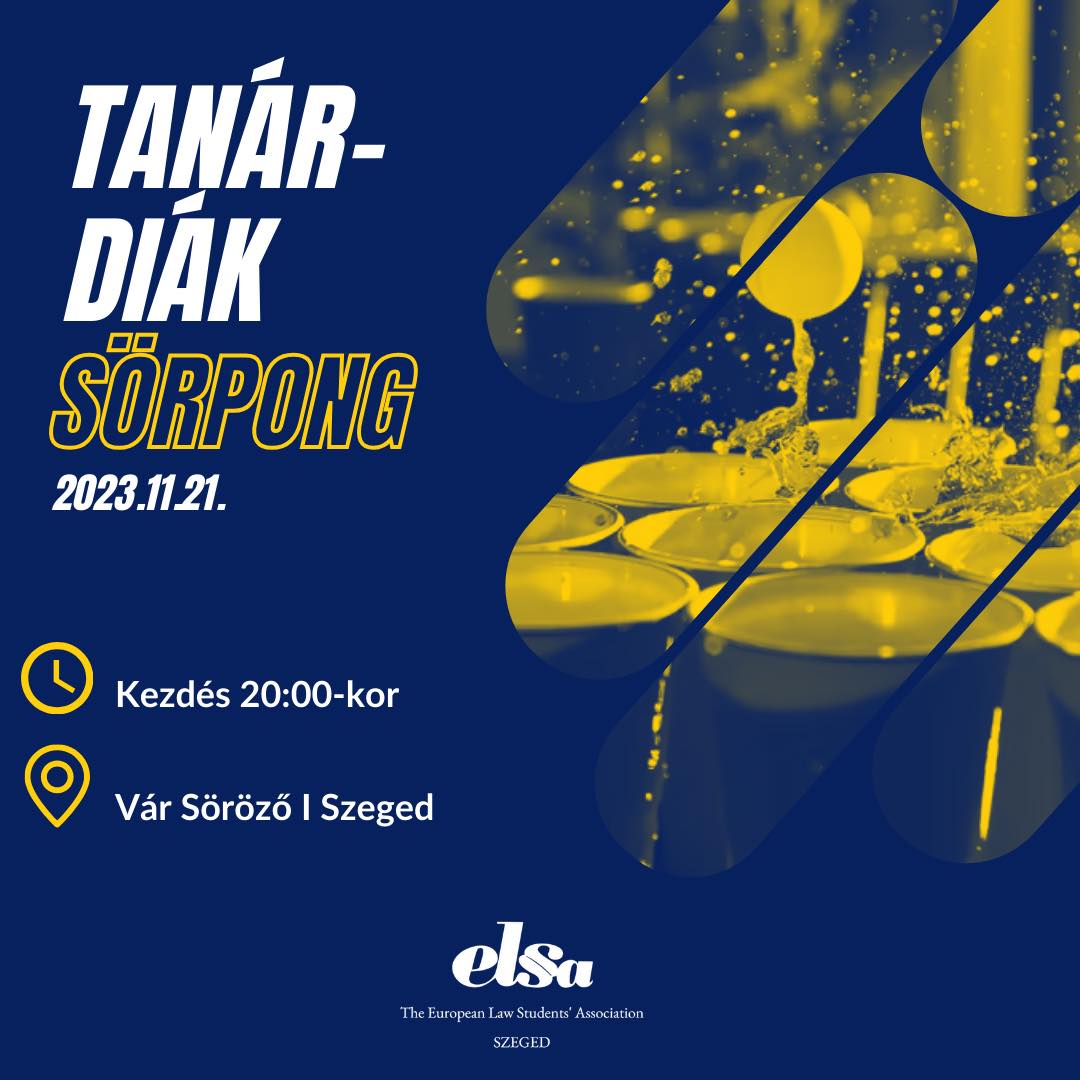 ELSA Szeged: Tanár-Diák Sörpong